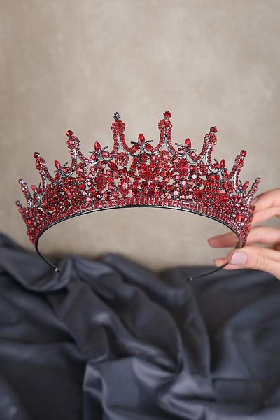 Hayalperest boncuk Red Floor Leonis Princess Model Bride Henna Crown