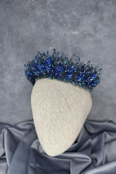 Hayalperest boncuk Elisa Design Beaded Bridal Henna Crown Hair Accessory