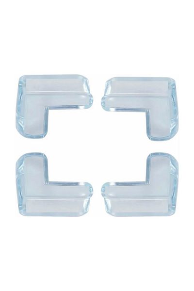 playsafe 4-Piece Silicone V-Type Transparent Corner Protector