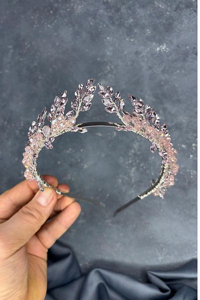 Hayalperest boncuk Powder venus leaf design bridal henna crown hair accessory