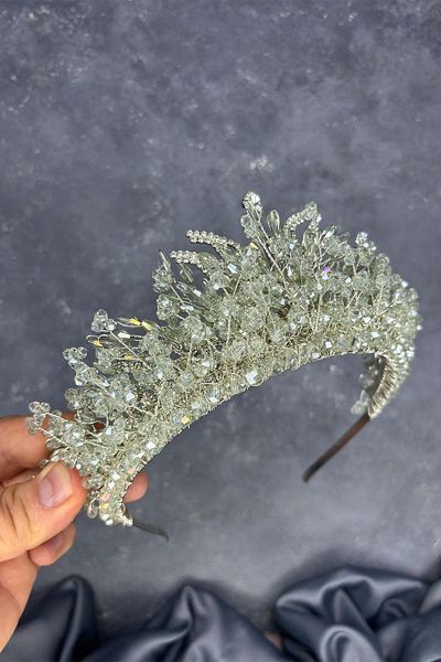 Hayalperest boncuk Livan Beaded Bridal Henna Crown Hair Accessory