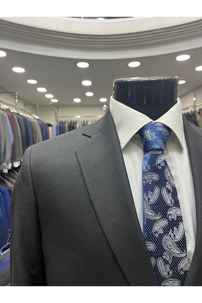 MASSARO Linen Black Men's Suit