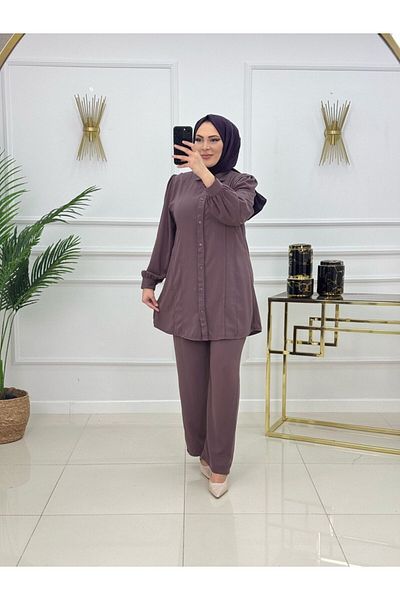 VALENS BOUTİQUE Γυναικείο Hijab Σετ 2 τεμαχίων τουνίκ & παντελόνι