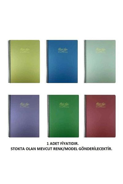 Gıpta Metal Notes Spiral PP Cover A4 100ypChecked Notebook