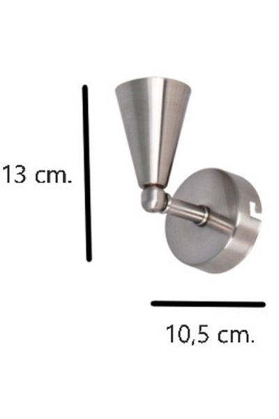 Bozyaka Aydınlatma Modern Mercury Decorative Wall Sconce - Single Matte Chrome, Daylight LED Bulb Included