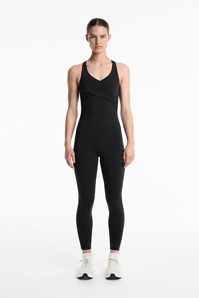 Oysho Light Touch draped long jumpsuit