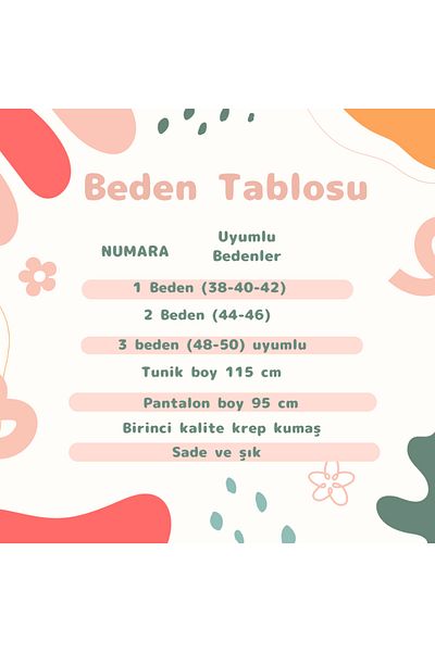 VALENS BOUTİQUE Γυναικείο Σετ Hijab 2 τεμαχίων Crepe υφασμάτινο τουνίκ και παντελόνι