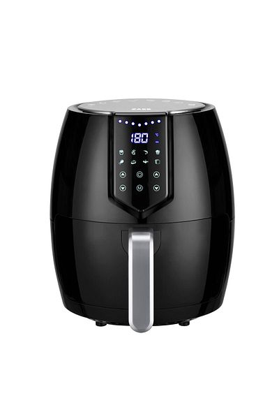 Zass Zaf 01 Hot Air Fryer, 1500w, 4l Capacity, Rapid Air Circulation, Digital Control, Black