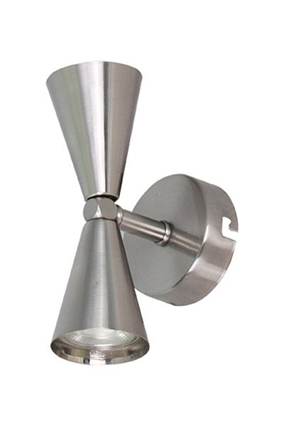 Bozyaka Aydınlatma Modern Indoor - Mercury Decorative Wall Sconce, Double Matte Chrome (Daily Light LED Bulbs Included.)