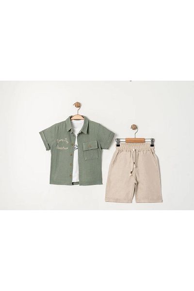 ecoo Boy's Muslin Fabric Triple Set