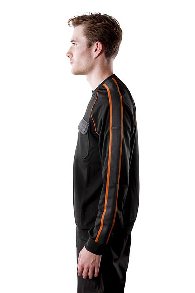 Isaora Hanorac cu decolteu cu dungi Stretch, cu buzunar la piept, pentru bărbați SWEAT M24S8102 888