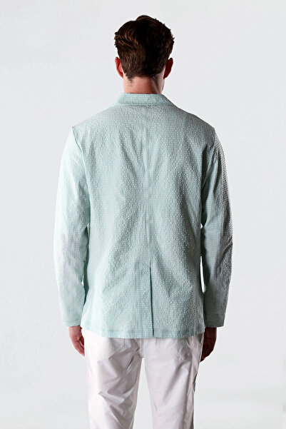 Isaora Тканий блейзер з регулярним кроєм, розрізом і коміром-стійкою Чоловічий блейзер CEKET M24J7023 SPRG