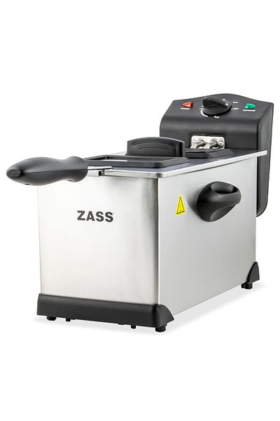 Zass Friteuză din oțel inoxidabil ZASS ZDF 05, 2000W, 3L, 1 coș, capac cu sticlă, temporizator 60 de minute