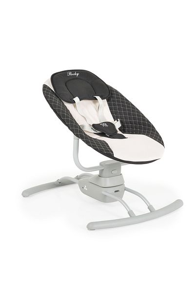OEM Leagan electric cu telecomanda si carusel muzical Moni Rocky Bej, 3 viteze de leganare
