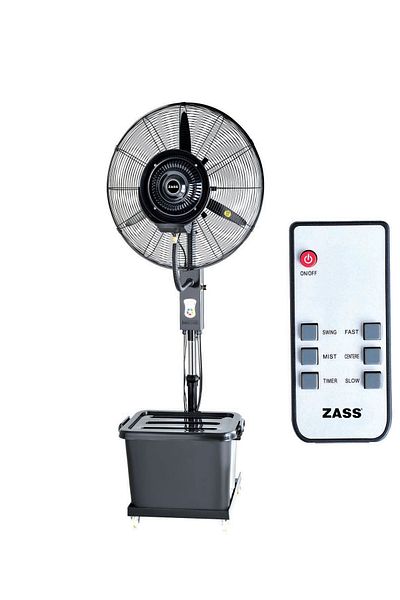 Zass ZOMF 01 multi-functional outdoor fan with spray, 41 liter water tank Oscillation 90° right-left