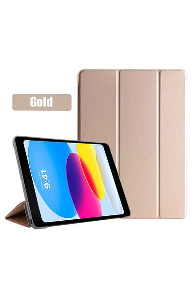 Choice غطاء مغناطيسي ذهبي حريري لجهاز iPad Air 1 2 Air 3 10.5، iPad 10th 10.9، الجيل الخامس والسادس والسابع والثامن والتاسع