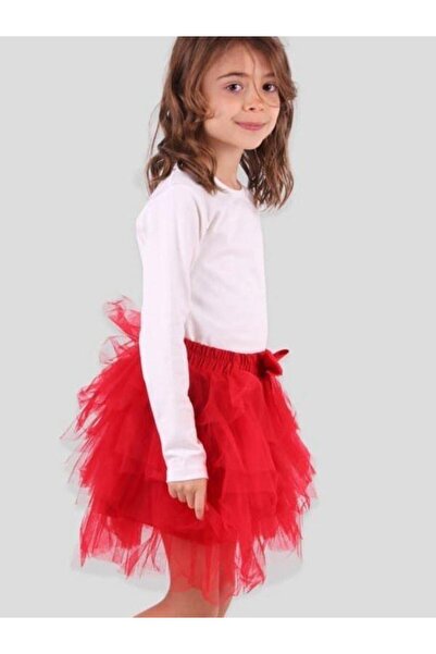 Zekids Kız Çocuk Kat Kat Tüllü Tütü Etek