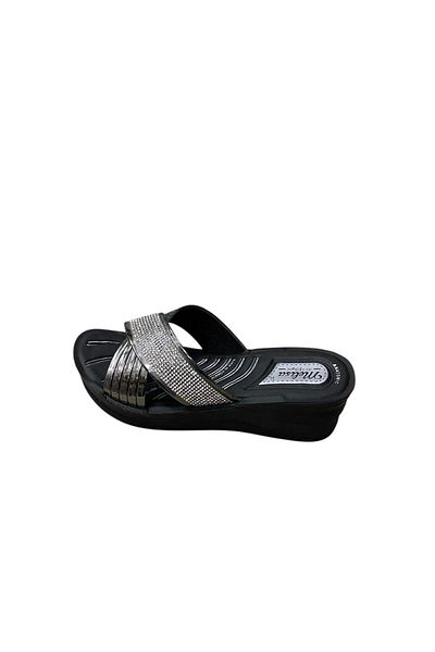 VİZYON Women's Wedge Heel Slippers