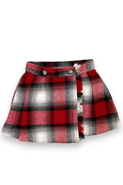 Zekids Girl's Square Pattern Skirt