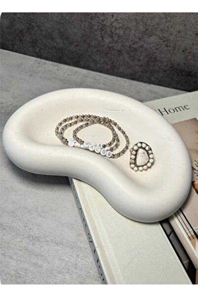 Roses Διακοσμητικό πιάτο από σκυρόδεμα μεγάλου μεγέθους για κοσμήματα και παρ...