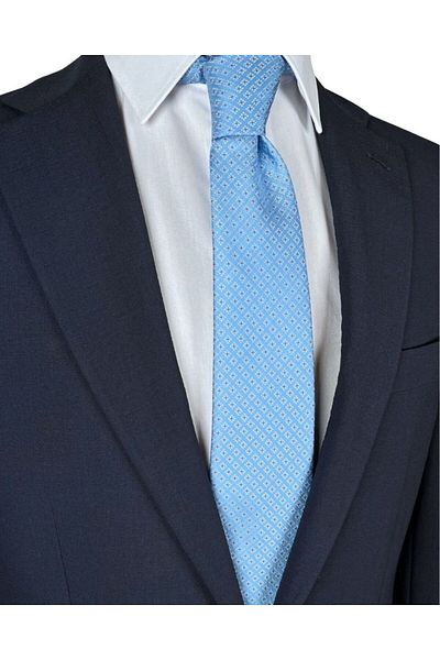 1001 Kravat Blue Patterned 8 cm Wide Tie