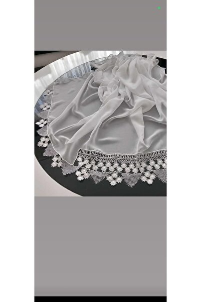 NUMİSTORE İğne oyası beyaz renk Arnavut oyması modeli namaz örtüsü