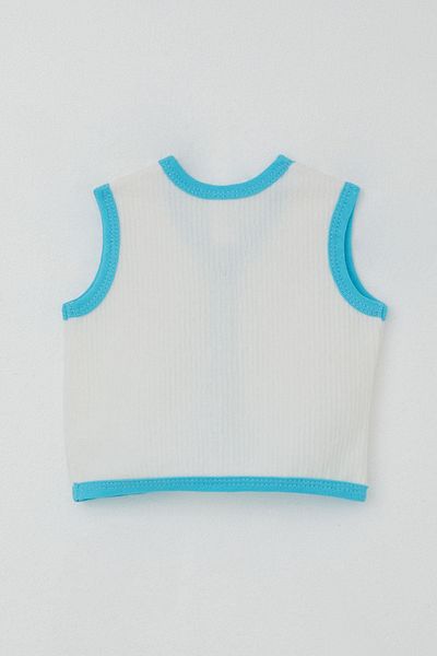 Breeze Baby Boy Velvet Vest Buttoned 0-3 Months-9 Months, White