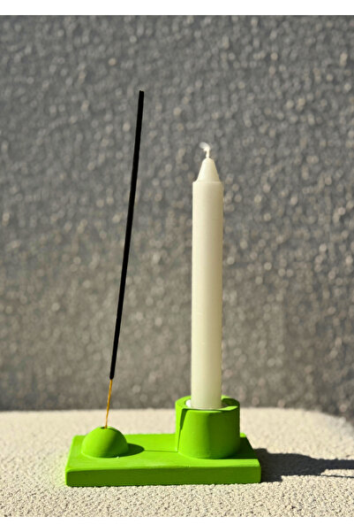 waimai Çift Fonksiyonlu Alçı Dekor – Mumluk & Tütsülük | El Yapımı | Şamdan M...