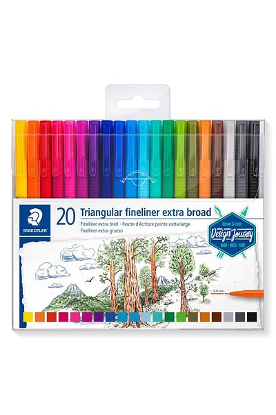 Staedtler Fineliner Triangular 338 Tb20-C 08 mm Pack of 20