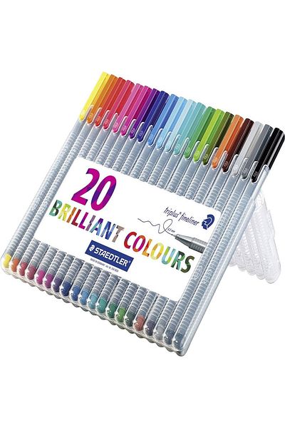 Staedtler Fineliner 334 Sb20 Triplus 03 mm Pack of 20