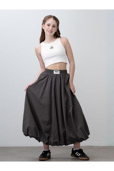 Zekids Girl's Design Long Balloon Skirt