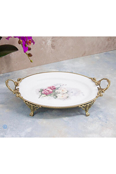 Muba Consept Limoges Panız Miniature Antique Oval Sunum Servis Tabağı 28x43 Cm