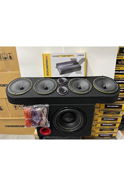 FTH SOUND 30CM 1400W BAS KABİNLİ + 2 TK. 20CM MİDRANGE 900W+ 1 TK. 10CM DOME TWEETER 600W+4 KANAL AMFİ+ KABLO