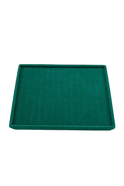 MeGass Dekor Domestic Production Small Size Suede Fabric Green Color 24/17.5 cm Ring Table with Western