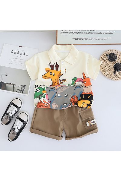 nannie Boys' Cream Animal Outfit Ianis - 4-5 years