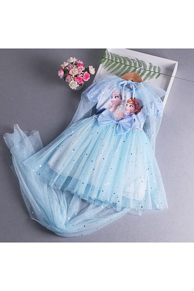 nannie Rochie Cassandra Albastră de Prințesă - 2-3 Ani
