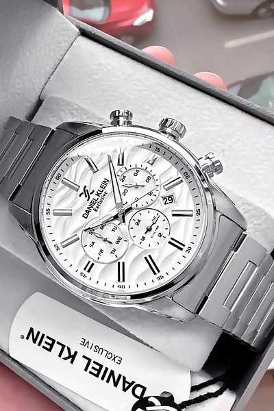Daniel Klein Exclusive Men Wristwatch 3 Atm Waterproof Gumus Color Steel Band Gift Bracelet Dke2117C1