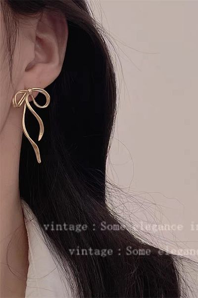 ARTEMİSİA Women's 5cm Ribbon Model Earrings