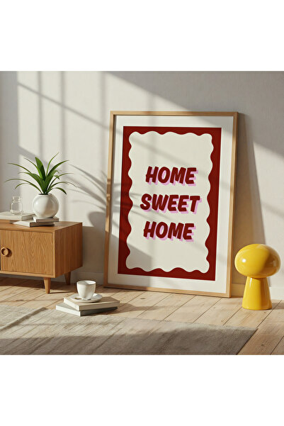 DES VU PRINT Home Sweet Home, Pinterest Temalı Çerçevesiz Poster
