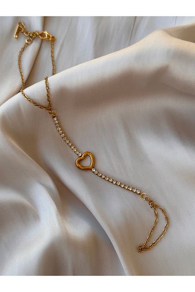 HERCY 316 L Stainless Steel Zircon Stone Shahmeran |   Gold Şahmeran