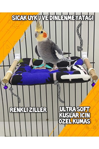 ozzipetshop Sultan Papağanı Sıcak Uyku Ve Dinlenme Tünekli Yastık Süpriz Hedi...