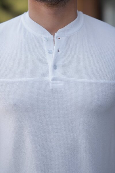 HAZEGO Ανδρικό κοντομάνικο βαμβακερό μπλουζάκι με γιακά Judge