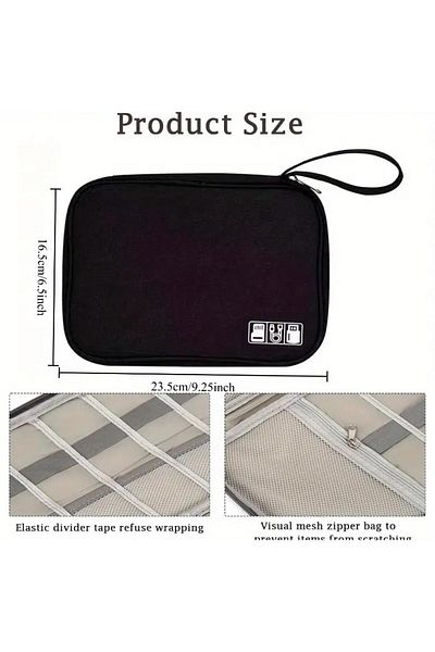 zyc Electronic Device and Cable Organize Portable Travel Bag