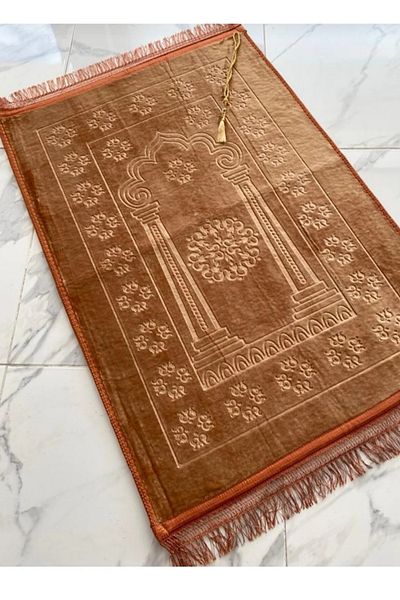 HMZ Textile Gift Dowery Bohcalik Six Non-Slip Knee-Proof Plush Prayer Mat. Tesbi̇h