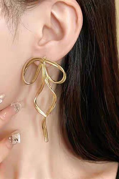 ARTEMİSİA Women's 5cm Ribbon Model Earrings