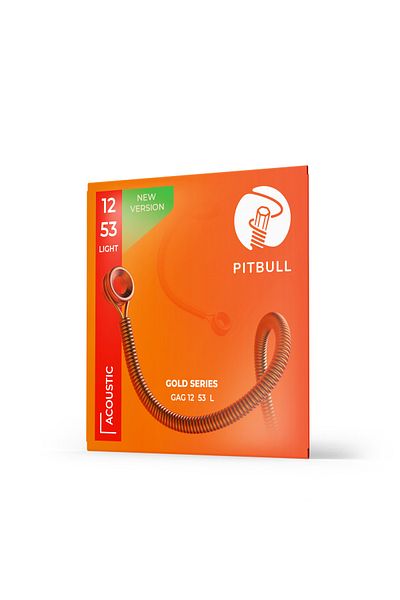 Pitbull Strings Acoustic Guitar Kit - Gold Series, Gag 12-53 L Light Phosphor Bronze String