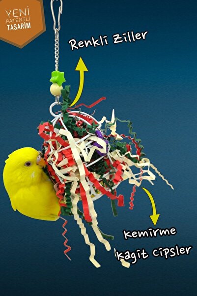 ozzipetshop Muhabbet Kuşu - Forpus - Cennet Papağanı Stres Ve Kemirme Oyuncagi