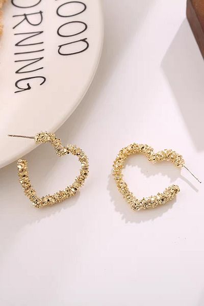 ARTEMİSİA Women's Serrated Heart Model Earrings