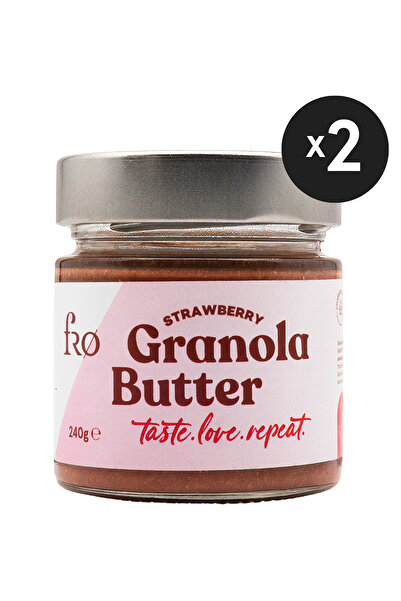 FRO 2'li Granola Butter Çilek Glutensiz Şekersiz Vegan Sürülebilir Kahvaltılık 2x240gr