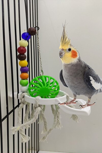 ozzipetshop Sultan Papağanı Basket Potası - Zilli Oyun Toplu Kuş Oyuncak, Eğl...